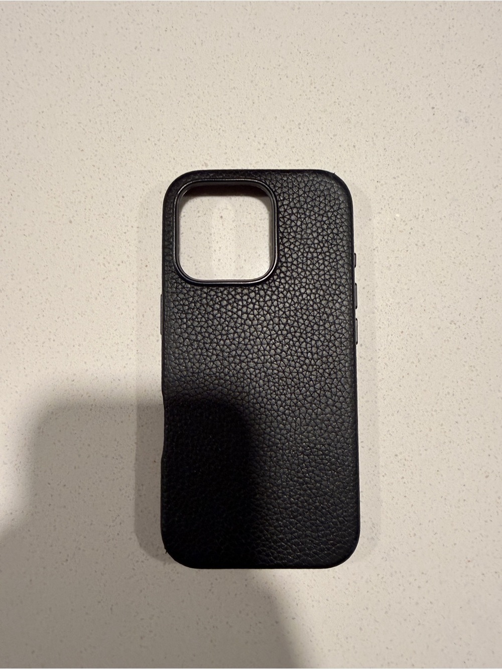 Quince black leather iPhone 16 pro case